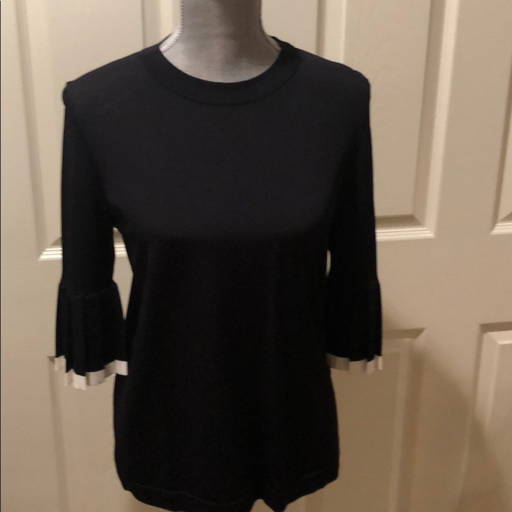 COS Navy blue crew neck top